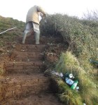 uncovering steps on Church Hill