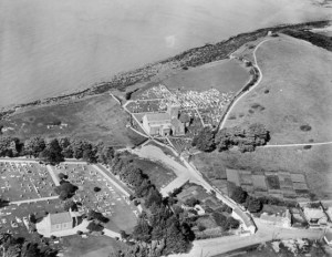 1928 aerial view showing Church Hil